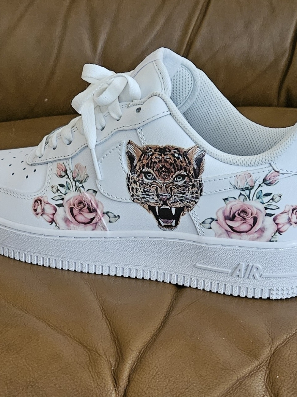 Women's Nike Air Force 1 '07 Customized Floral Designer Sneakers Sz 7.5 WOMEN/6Y - Picture 5 of 14